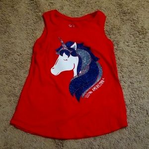 Justice Sparkly Unicorn Tank